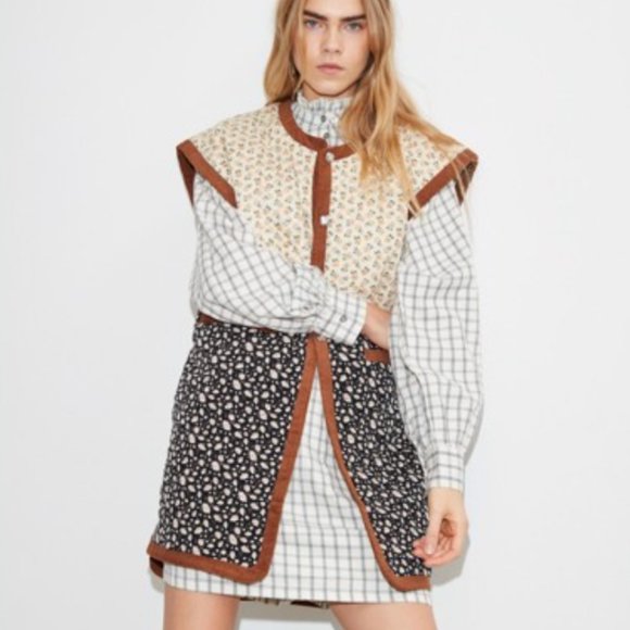 Sophie Schnoor Jackets & Blazers - Sophie Schnoor Mixed Floral Waistcoat/Vest - Sz M